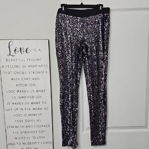 Express Navy Sequin Pants